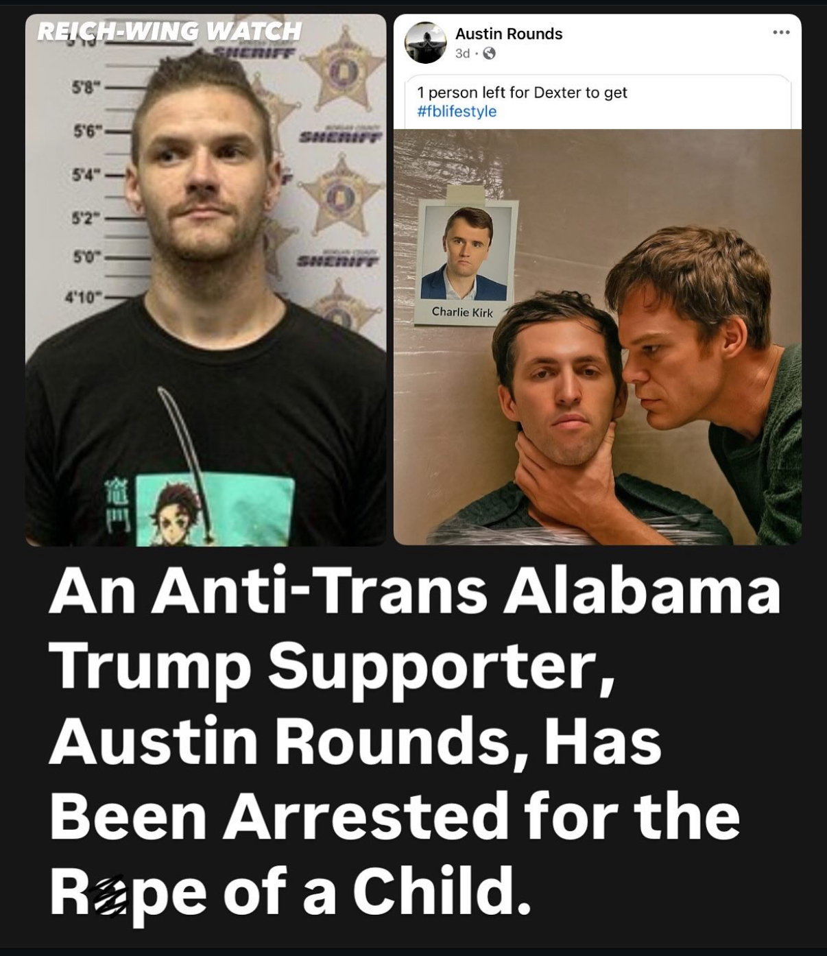 Austin Rounds, Trump supporter