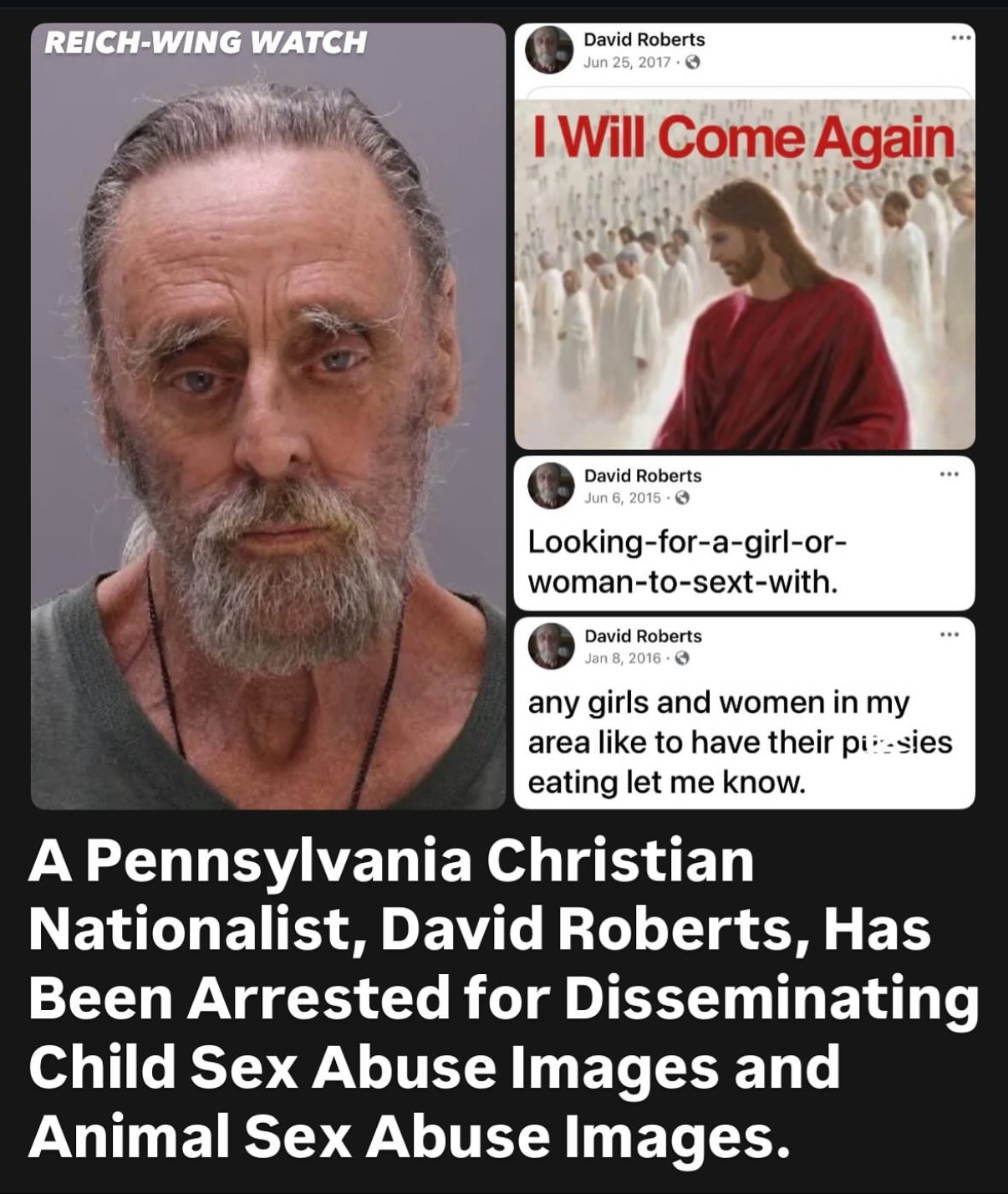 David Roberts, Christian nationalist