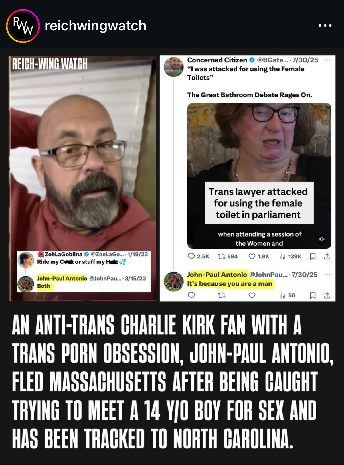 John-Paul Antonio, human garbage