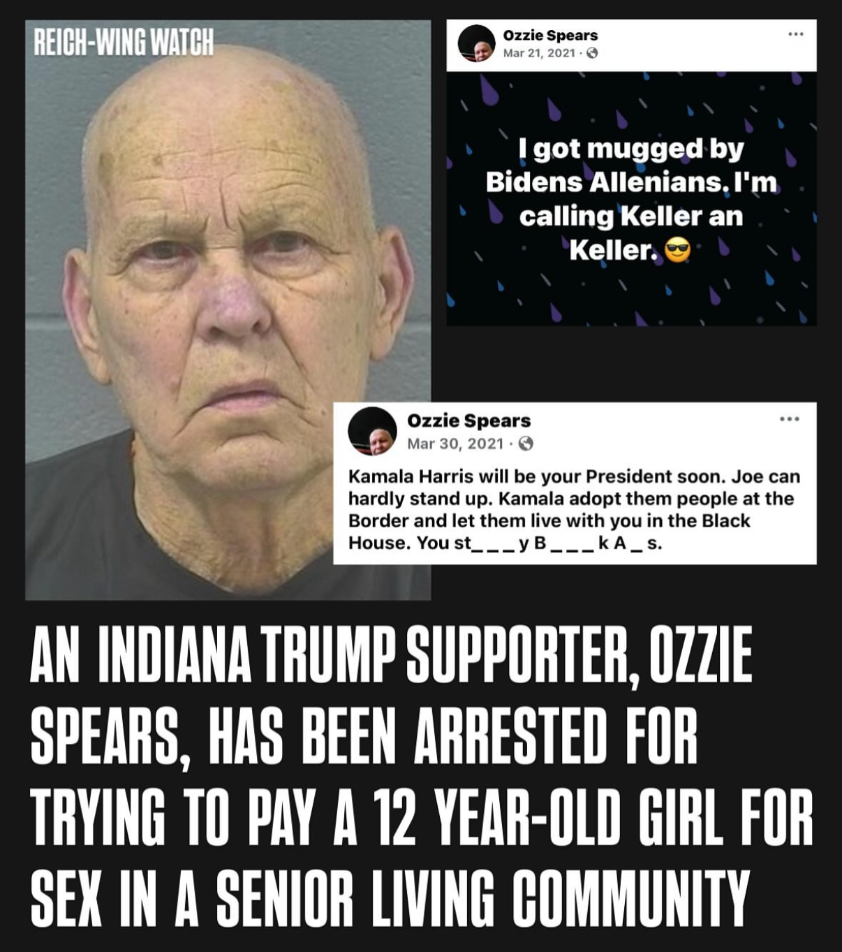 Ozzie Spears, Trump supporter