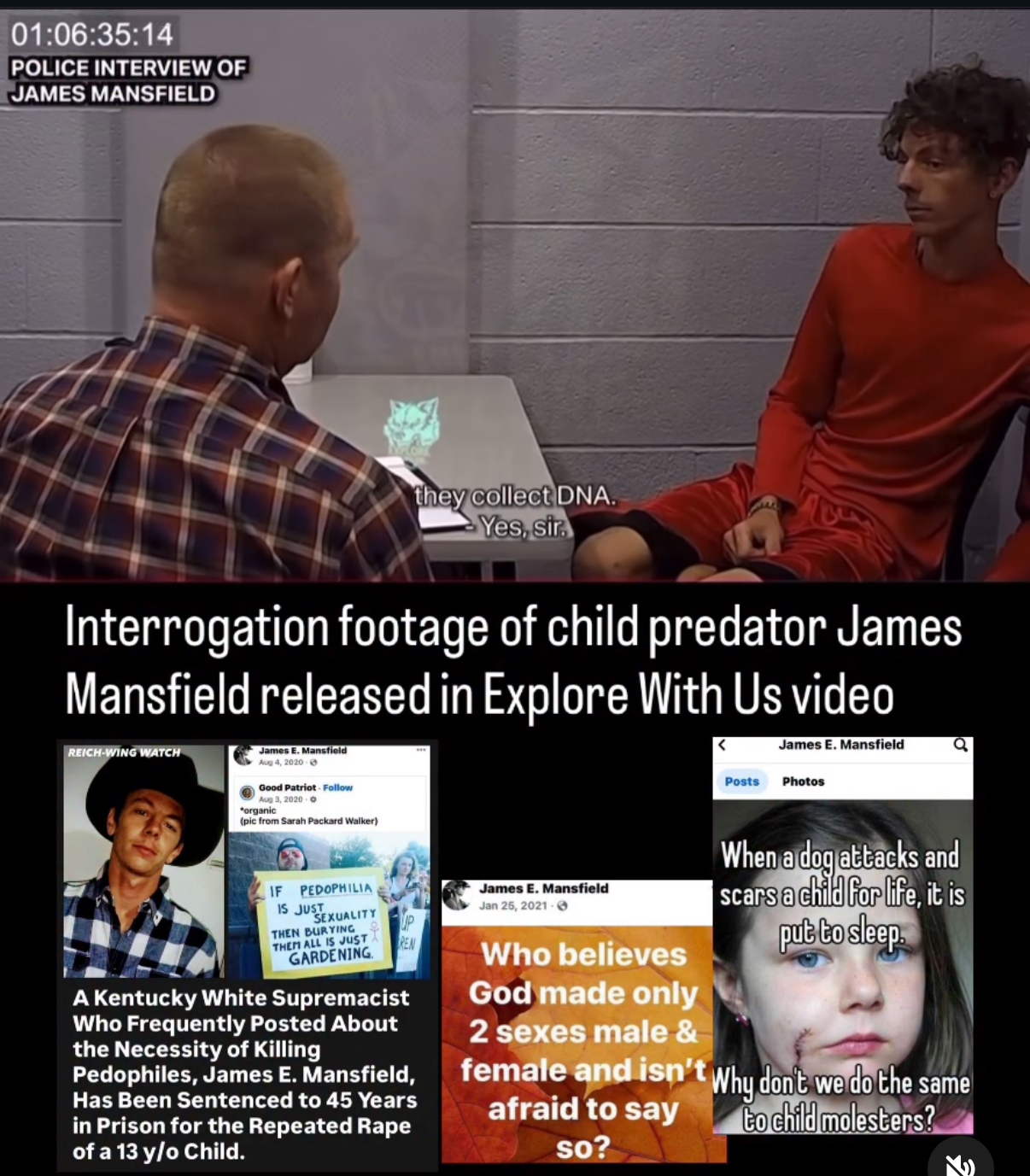 James Mansfield, child rapist