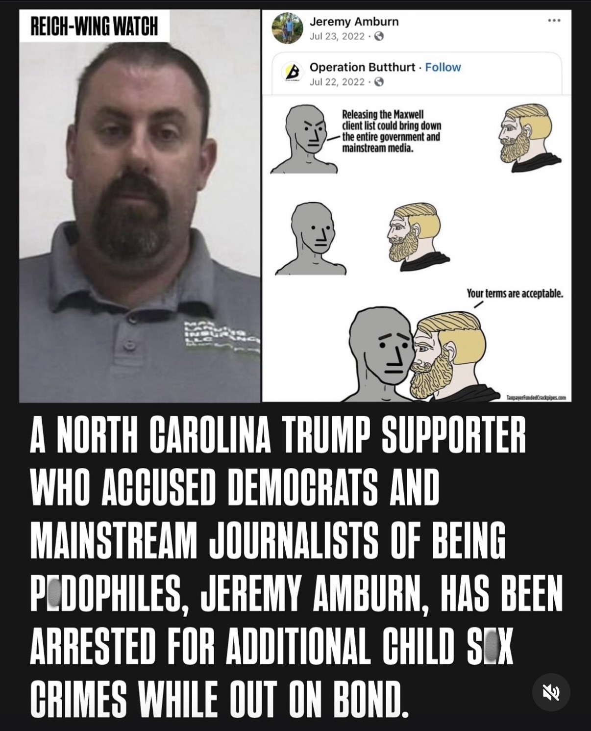 Jeremy Amburn, Trump supporter