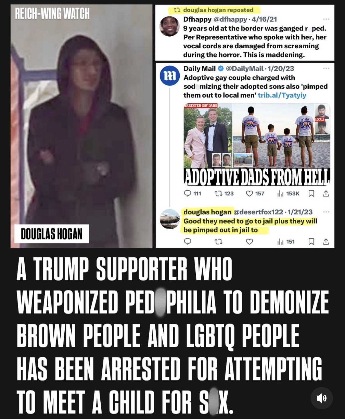 Douglas Hogan, Trump supporter