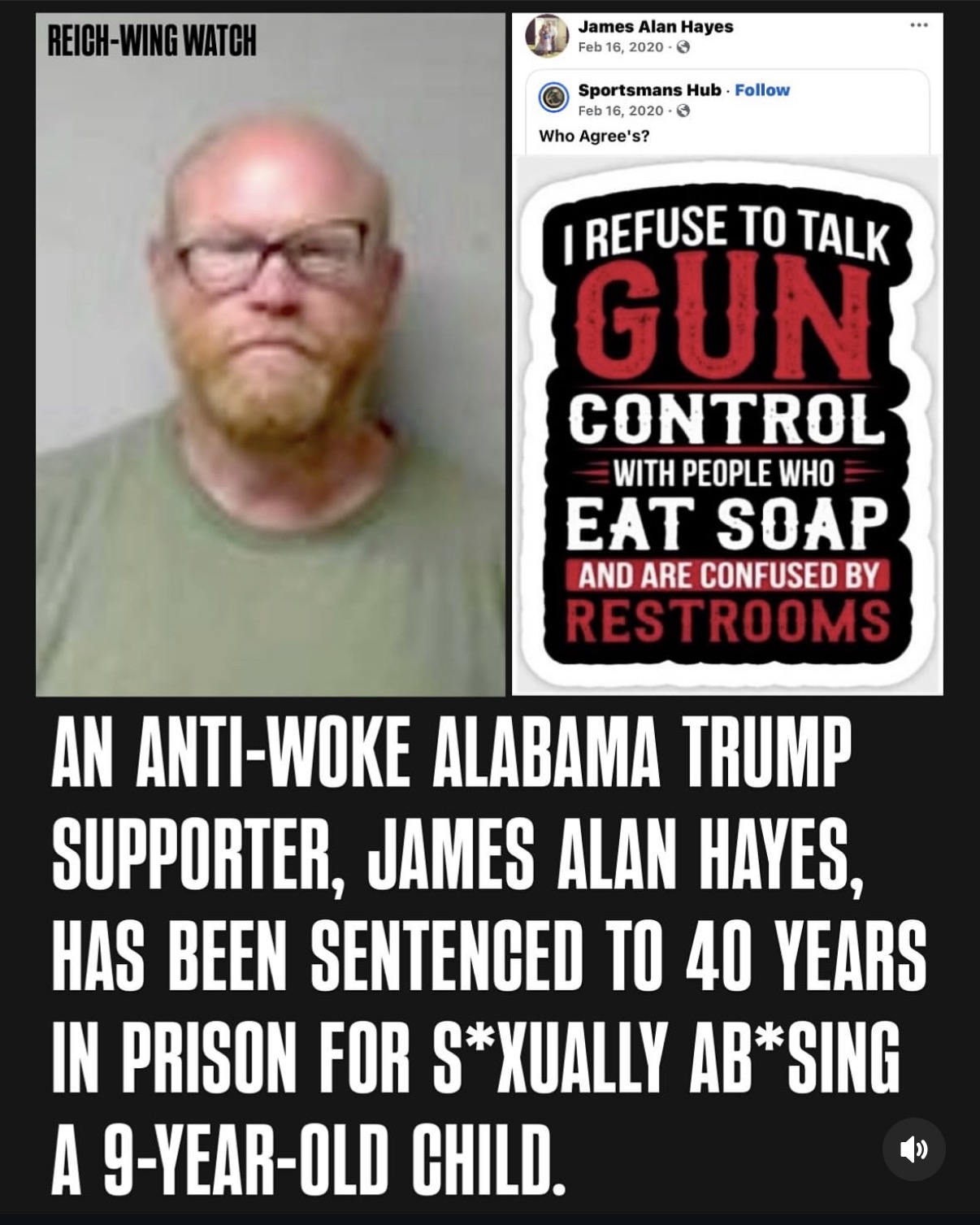 James Alan Hayes, Trump supporter
