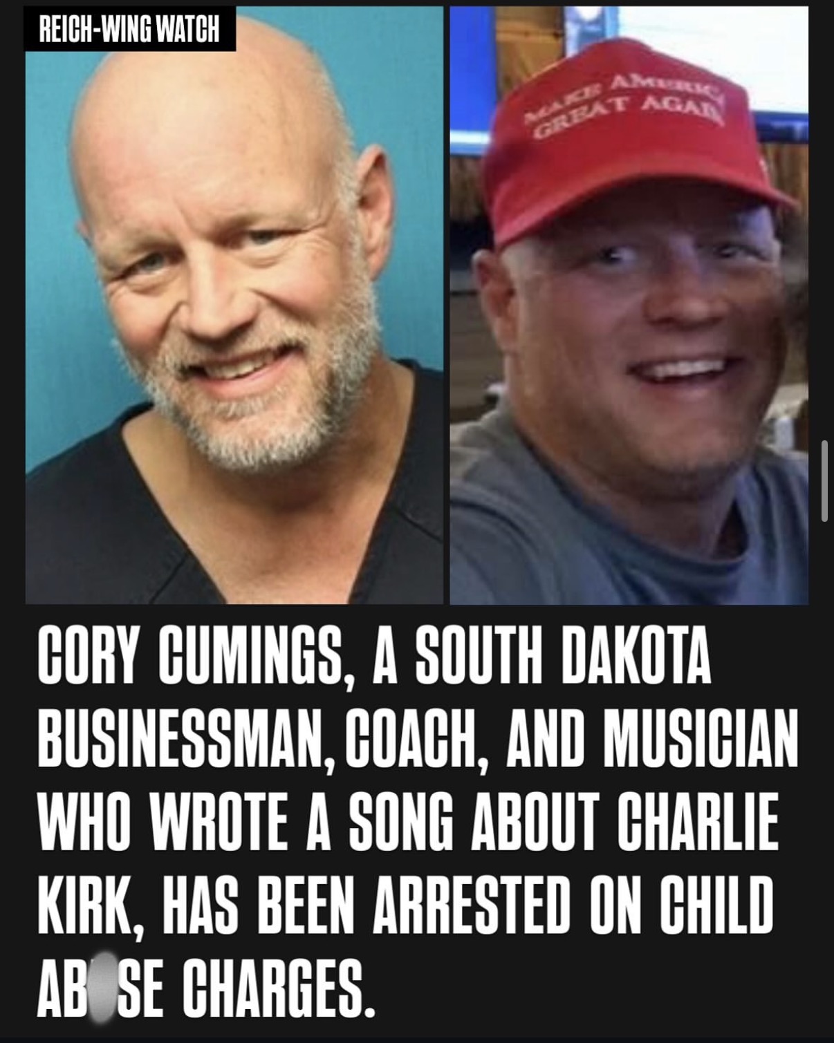 Cory Cumings, Trump supporter