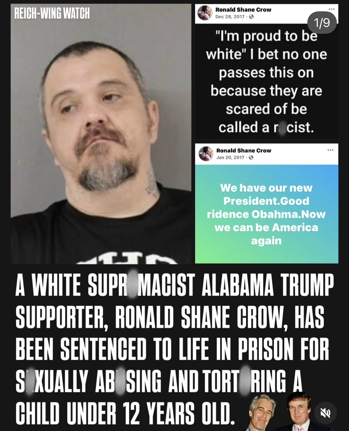 Ronald Crow, Trump supporter