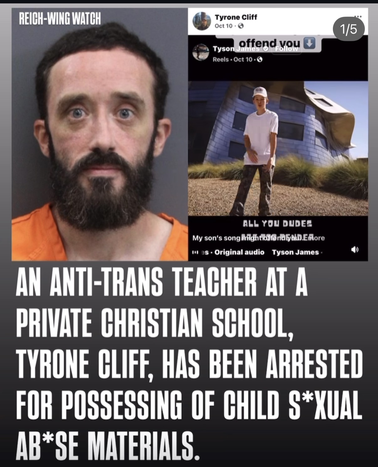 Tyrone Cliff, teacher