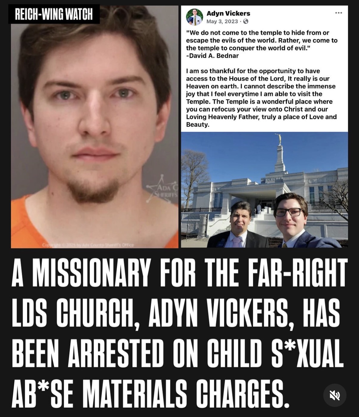 Adyn Vickers, LDS missionary