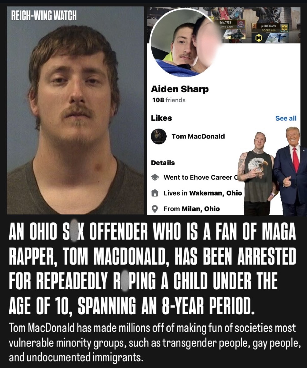 Aiden Sharp, fanboy of Tom MacDonald