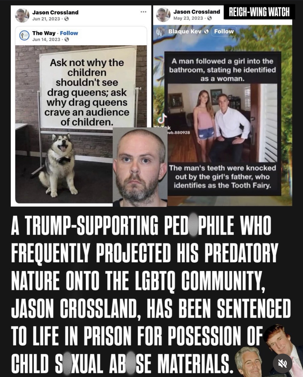 Jason Crossland, LGBTQ hater